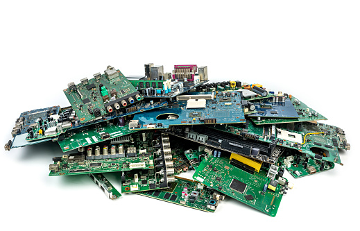Waste Computer Ram Boards Electronic Waste Of Mainboard Computer Old Tv Circuit Boards From ...