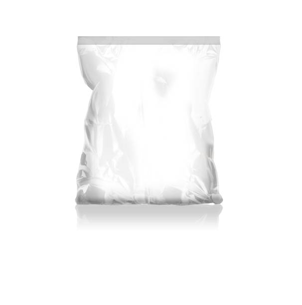 istock Close up view white meal package isolated fit for product. 2058175871