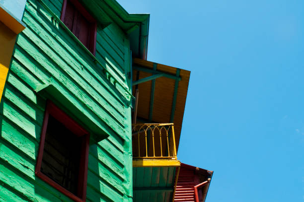 Yellow and Blue Team Colors near Estadio Alberto J Armando in Caminito La Boca, Buenos Aires Argentina