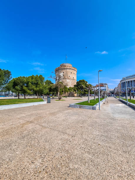 View of the beautiful park in Thessaloniki, Greece.