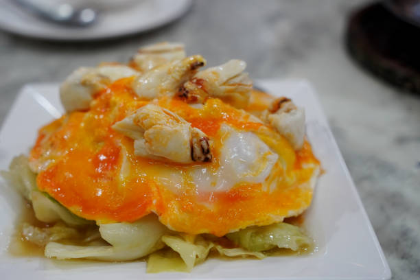 istock Stir-Fried Cabbage topping With eggs and crab meat 2058208192