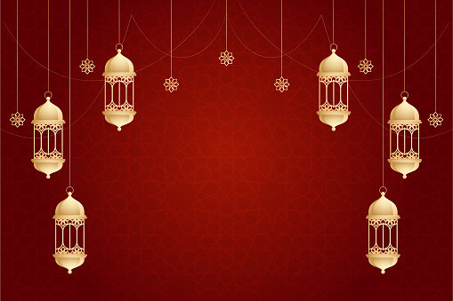 Elegant luxury Ramadhan, Eid Mubarak decorative holiday card