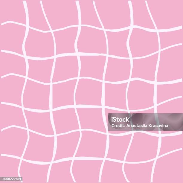 Cute Pattern Checkards Vector Hand Drawn Cute Checkered Pattern Doodle Plaid Geometrical ...