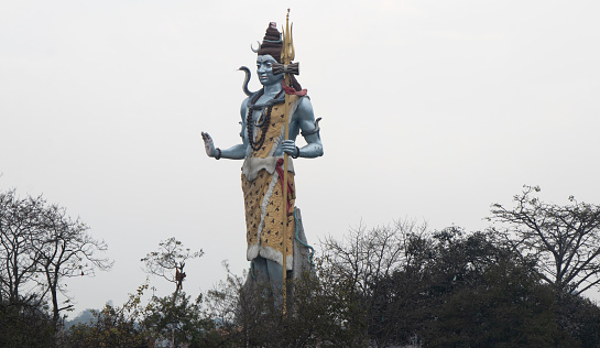 Hindu God jai hanuman statue showing lord Rama and Seeta in his chest.
