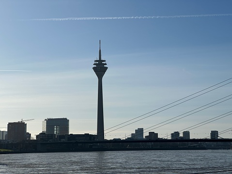 The tower in the city of Düsseldorf