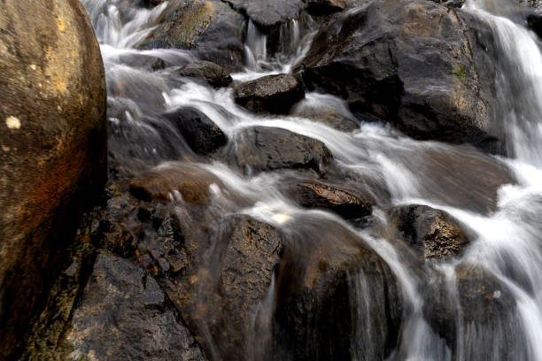 Long exposure of running water
