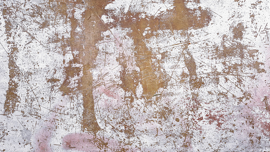 Painted grunge metal background or texture with scratches and cracks