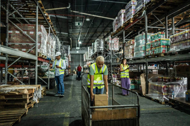 Mid adult woman working in a warehouse