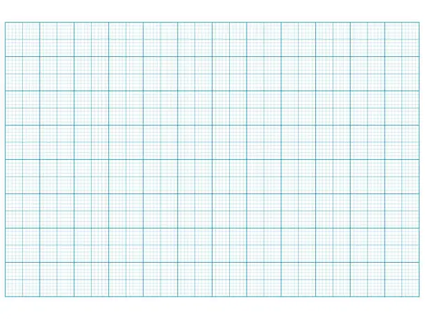 Vector illustration of Millimeter graph paper grid