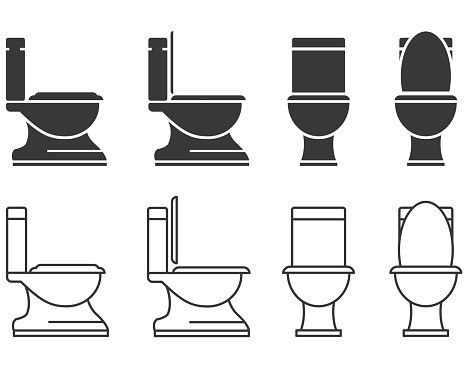 Toilet icon set