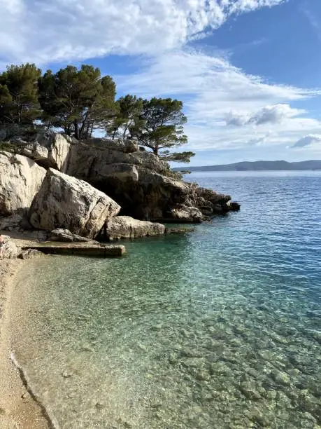 Punta Rata Beach in Brela, also known as Dugi Rat, is a real jewel on the Makarska Riviera and known as one of the most beautiful beaches in Croatia.