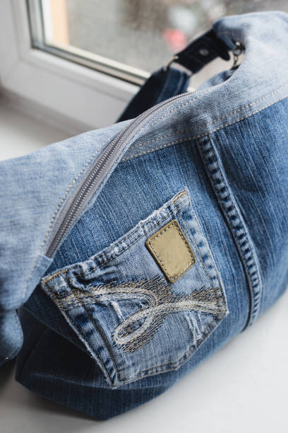 istock Women blue denim casual bag 2058403912