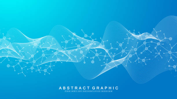 DNA Abstract Background with Deoxyribonucleic Acid Structure and Cell Molecules For Science Research and Gene genetic, Healthcare, and Medicine Design DNA Abstract Background with Deoxyribonucleic Acid Structure and Cell Molecules For Science Research and Gene genetic, Healthcare, and Medicine Design. header footer template stock illustrations