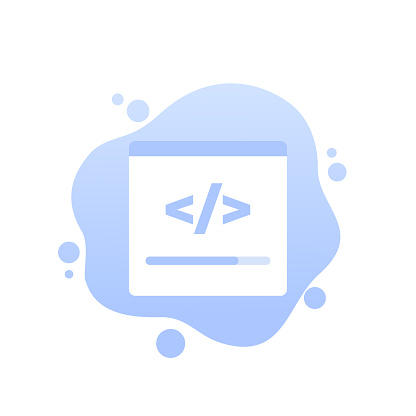 code compilation icon for web and apps