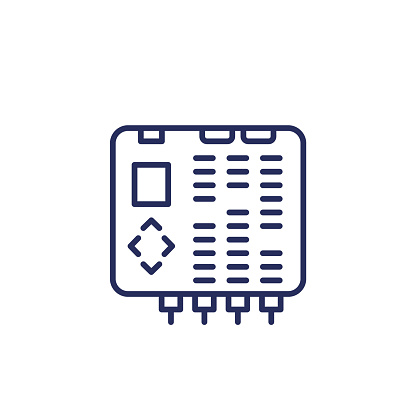 PLC line icon, Programmable logic controller