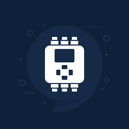 PLC vector icon, Programmable logic controller