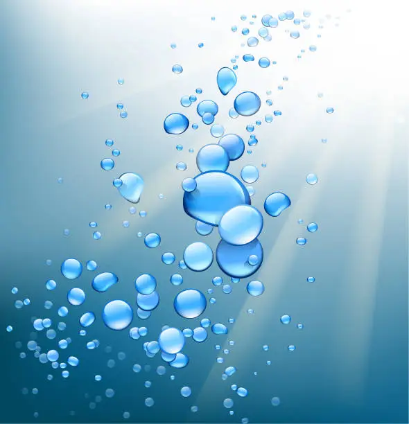 Vector illustration of bubbles light