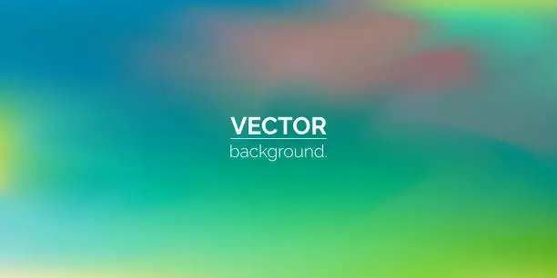 Vector illustration of Abstract blurred green gradient colors background design with dynamic effect