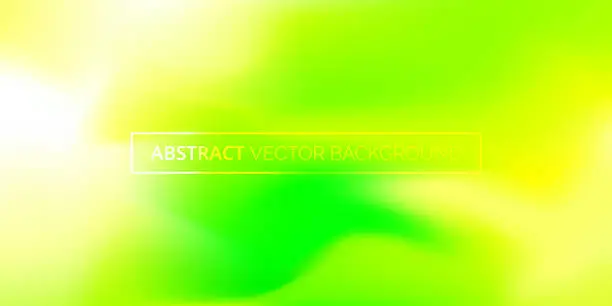 Vector illustration of Abstract blurred green gradient colors background design with dynamic effect