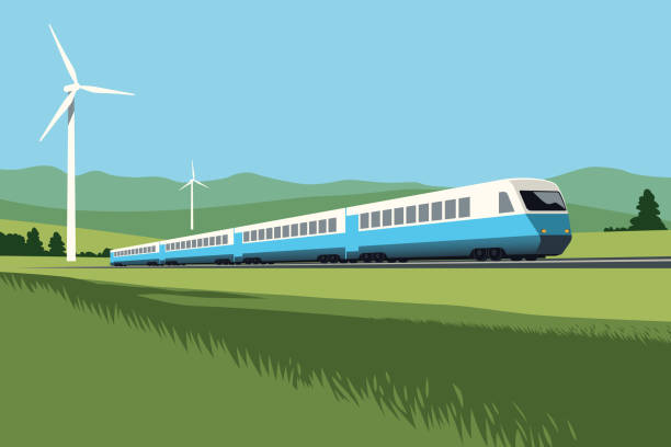 stockillustraties, clipart, cartoons en iconen met journey - trein