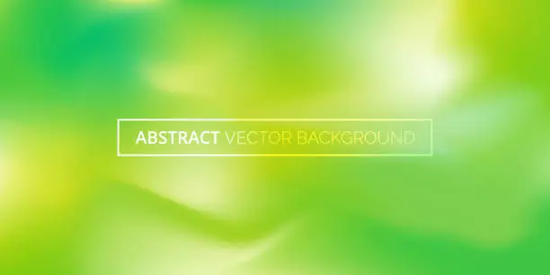 Vector illustration of Abstract blurred green gradient colors background design with dynamic effect