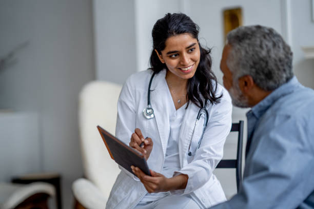 istock Senior Home Care Appointment 2058539354