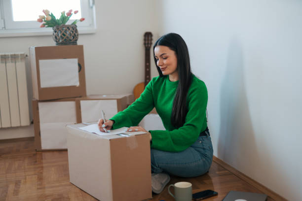 istock A young woman is moving. 2058546190
