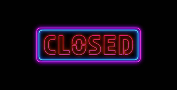 istock Sorry We are CLOSED neon text vector design template. Now Open neon logo, light banner design element colorful modern design trend, night bright advertising, bright sign. Vector illustration. 2058613603
