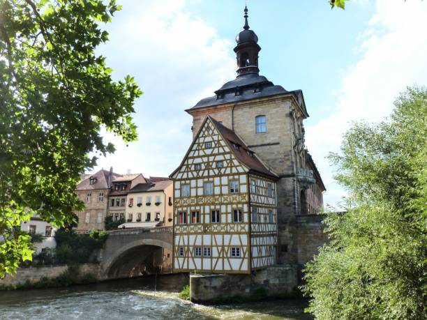 Bamberg. Bavaria.The Old Town Hall of Bamberg is the ancient seat of the municipality located in the middle of the river Regnitz and part of the beautiful medieval city centre. Since 1993 Bamberg has been a Unesco World Heritage Site. An exquisite place to stroll through the intricate alleys and visit this unique city centre.