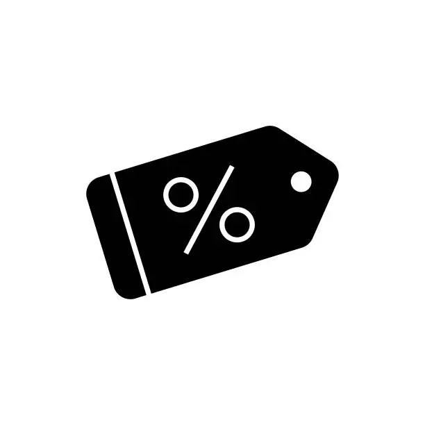 Vector illustration of Discount Season Solid Icon. This Flat Icon is suitable for infographics, web designs, mobile apps, UI, UX, and GUI design.