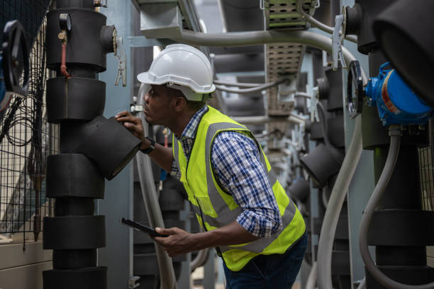 istock Industrial engineer work on site. engineer visit and inspection site engineer at industrial site. Inspector engineer check and working on site 2058659010