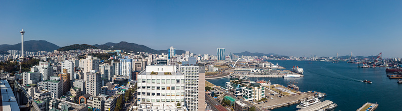 future expo 2030 city panorama, busan city, south korea.