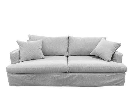 Modern sofa on white background with clipping path