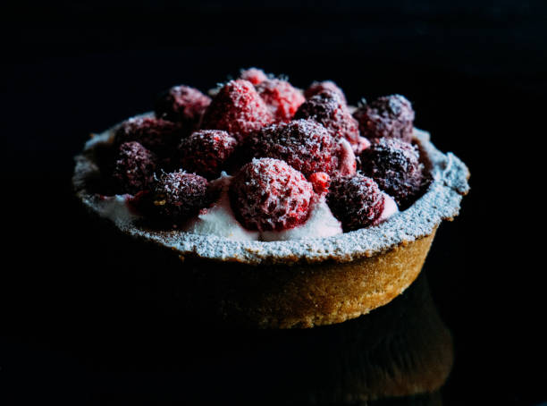 A cake of their shortbread dough with cream and fruit