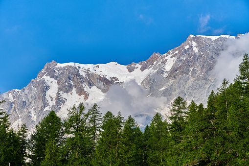Mountain range (Karavanke) in Slovenia.