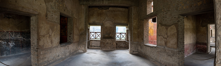 Rooms of the ancient Roman Villa Oplontis near Pompeii, Southern Italy