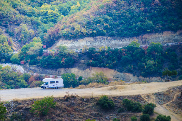 istock Camper car in mountains Meteora Greece 2058781998