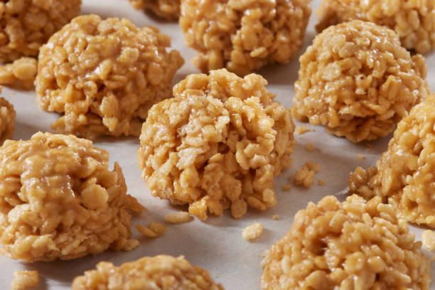 No Bake Peanut Butter, Crispy Rice Drop Cookies