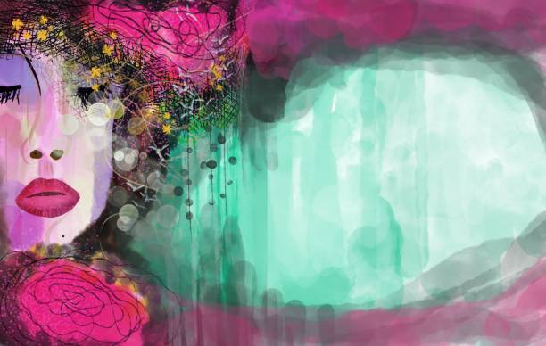 istock Woman with Florals, Mental Health Concept 2058819273
