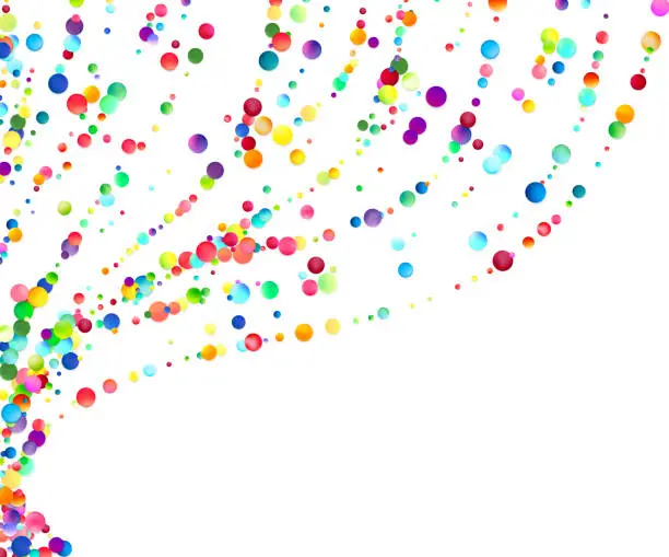 Vector illustration of Swirling Spectrum of Bubbles