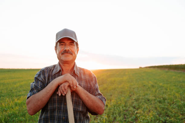 portrait de satisfaction ensoleillé d’un ouvrier agricole âgé - senior adult comfortable relaxation latin american and hispanic ethnicity photos et images de collection