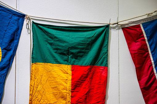 Lithuanian Flag, European Union Flag and Historical National Flags of Lithuania
