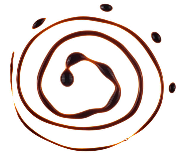 istock Balsamic vinegar isolated on a white background, view from above. Salad dressing. 2058916688