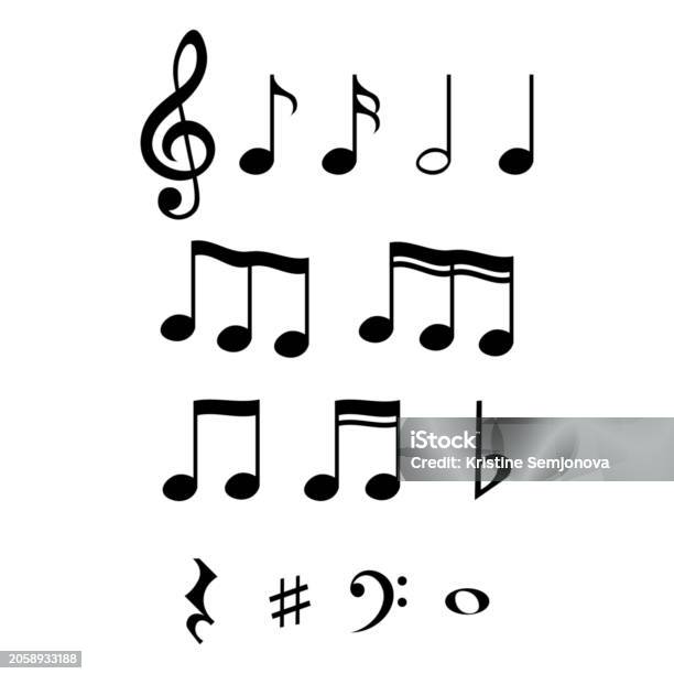Song Zeichen Set Of Music Notes And Symbols Isolated Vector Illustration Stock ...