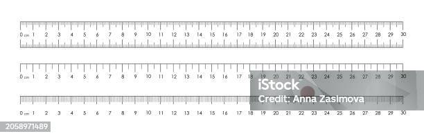 Numbers Ruler Empty Ruler Blank Isolated Measuring Tool Ruler Graduation Template Size ...