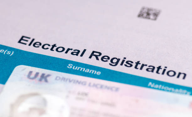istock Electoral registration update with driving licence. 2058980456