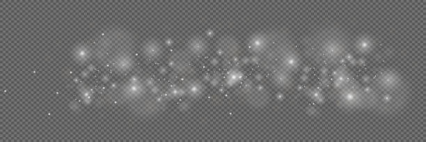 Sparks of dust and a white star shine with a special light. Vector sparkles on a transparent background. Sparks of dust and a white star shine with a special light. Vector sparkles on a transparent background. Christmas light effect. spark singer stock illustrations