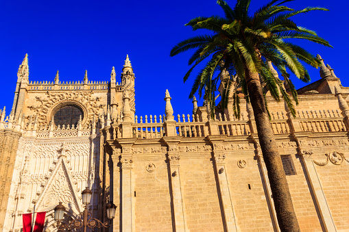 View of Seville Cathedral of Saint Mary of the See in Seville, Spain