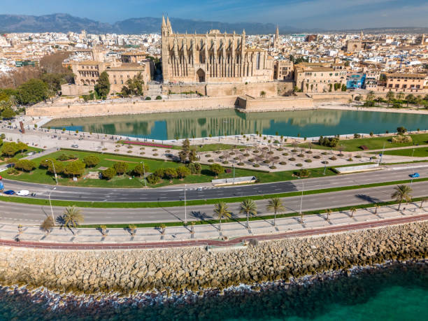 istock Cathedral de Mallorca aerial view from drone 2059098352