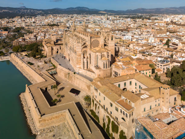 istock Cathedral de Mallorca aerial view from drone 2059119721